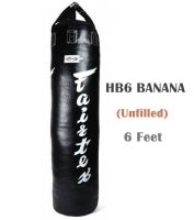 Fairtex Heavy Bag HB6 ฺBlack 6 Feets Banana Training MMA Kickboxing (Un-filled) กระสอบทรายทรงกล้วย แฟร์แท็กซ์ HB6 สีดำ 6 ฟุต( ขายแบบไม่บรรจุ)