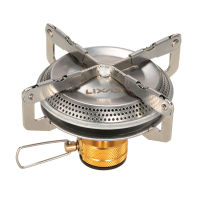 Lixada Portable Stove for Camping Stainless Steel Mini BBQ Gas Stove Outdoor Hiking Picnic Cookout Folding Stove Head gas-burner