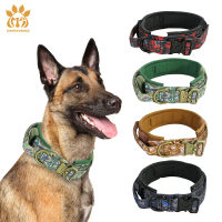 Durable Nylon Tactical Dog Collar Military Adjustable German Shepard Large Dog Collar and Handle Collar Dog For Outdoor Training