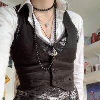 Simon เสื้อกั๊กสตรีชุดสูททักซิโด้วินเทจ Steampunk แจ็กเก็ต Jacquard สไตล์พังก์ Corsetier