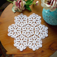 ร้อนรอบผ้าฝ้าย placemat ถ้วย coaster handmade คริสต์มาสดอกไม้กาแฟตารางเสื่อผ้าโครเชต์ doily งานแต่งงาน pad-mu xuan trade