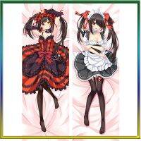 60x180cm อะนิเมะเดทชีวิต Tokisaki Kurumi หญิงสาวแต่งตัวปลอกหมอนร่างกายกอด Props ร่างกาย