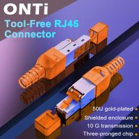 【cw】 ONTi CAT8 /CAT7 /CAT6A Rj45 Connector Shielded Industrial Ethernet Field Termination Plug - 40Gbps