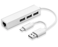 3 พอร์ตUSB 3.0 Hub USB + Type-C USB 2.0 Lan Rj45 สายเคเบิลเครือข่ายแบบพกพาข้อมูลความเร็วสูงHub