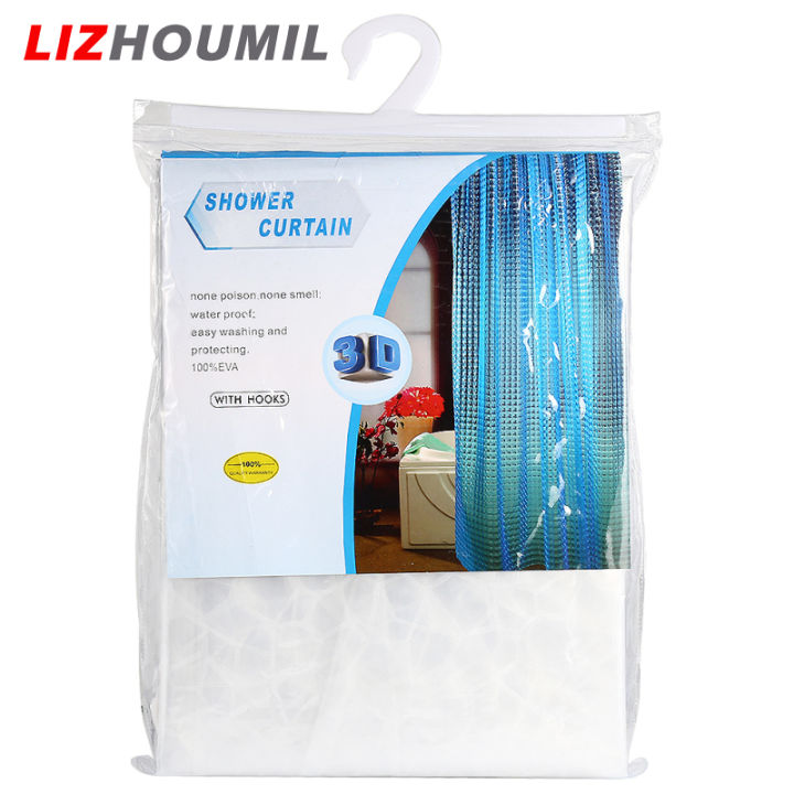 lizhoumil-3d-eva-กันน้ำ-กันน้ำ-ขับไล่ผ้าม่านกั้นอาบน้ำ-ม่านไม่มีกลิ่นไม่เป็นพิษไม่มีกลิ่นสารเคมีพร้อมตะขอเป็นมิตรกับสิ่งแวดล้อม71-x-71in-ยาวใส