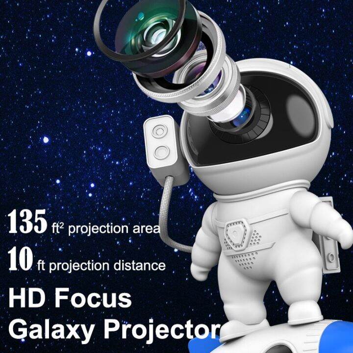 rocket-astronaut-galaxy-star-projector-light-360-หมุนเดสก์ท็อปตกแต่งห้องนอนบรรยากาศ-light-star-projector