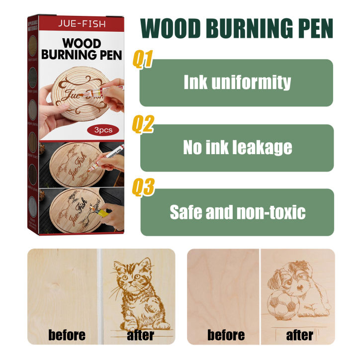JueFish Wood Burning Pen Set Children's Diy Soldering Brush Wood