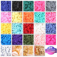 6mm Flat Round Polymer Clay Beads DIY Jewelry Marking Kit Loose Spacer Ceramic Vinyl Disc Beads For Bracelets Necklace Earring