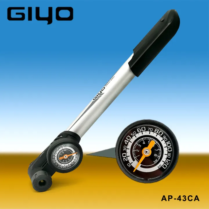 GIYO T Type Bike Pump with Barometer Bicycle Air Pump Presta and