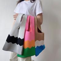 Colorful Knit Handbags Modern Knit Handbags With Personality Fashion-forward Shoulder Bags Unique Textured Handbags Trendy Tank Top Shaped Purses