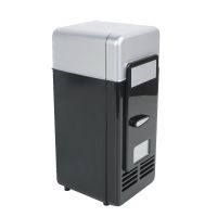 Portable Gadget USB Mini Black Heating and Cooling Refrigerator for Home Office Desktop Office Drinks