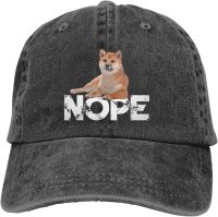 Shiba Inu Dog Baseball Cap for Men Women Adjustable Classic Vintage Washed Cotton Denim Trucker Hat for Outdoor Activities