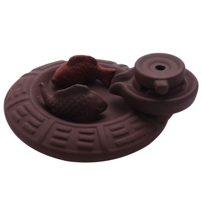 Ceramic Fish Backflow Incense Burner,Incense Cones Sticks Holder,Perfect For Yoga Room,Home Decoration &amp; Handicraft Gift