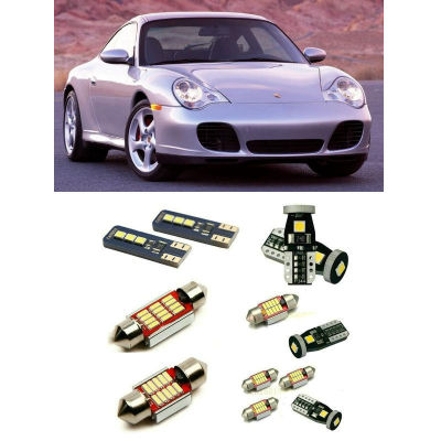 ไฟ Led ภายในรถสำหรับ PORSCHE 911 996 1998-2004ข้อผิดพลาดยกเลิก LEDs ด้านหน้าด้านหลังอ่านประตูช่องวางเท้า7Pc