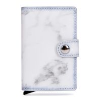 New men aluminum anti-theft brush card package more marble screens wallet wallet --A0509