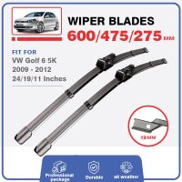 Set For VW Golf 6 Golf6 MK6 VI 2009 - 2012 5K Front Rear Wiper Blades Wagon GTI R GTD Windscreen Windshield Window 24"+19"+11" Towels