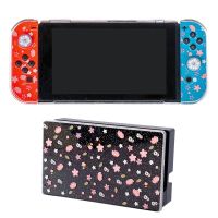 【100%-New】 Ideal Product เคสป้องกันคริสตัลเชอรรี่ซากุระมีกลิตเตอร์แข็งแบบใสน่ารักสำหรับ Nintendo Switch NS JoyCon Controller Dockable