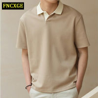 FNCXGE เสื้อโปโลแขนสั้นลําลอง ทรงหลวม สวมใส่สบาย เข้ากับทุกการแต่งกาย แฟชั่นฤดูร้อน สําหรับผู้ชาย