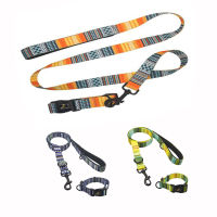 Nylon Dog Leash Collar Printing Floral Pattern Colorful Leash Durable Walking Collar Leashes For Small Dogs Medium Dog