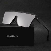 Square Sunglasses Woman Luxury Vintage Brand Designer Sun Glasses Female Big Frame Mirror Black Silver Flat Top Oculos De Sol Cycling Sunglasses