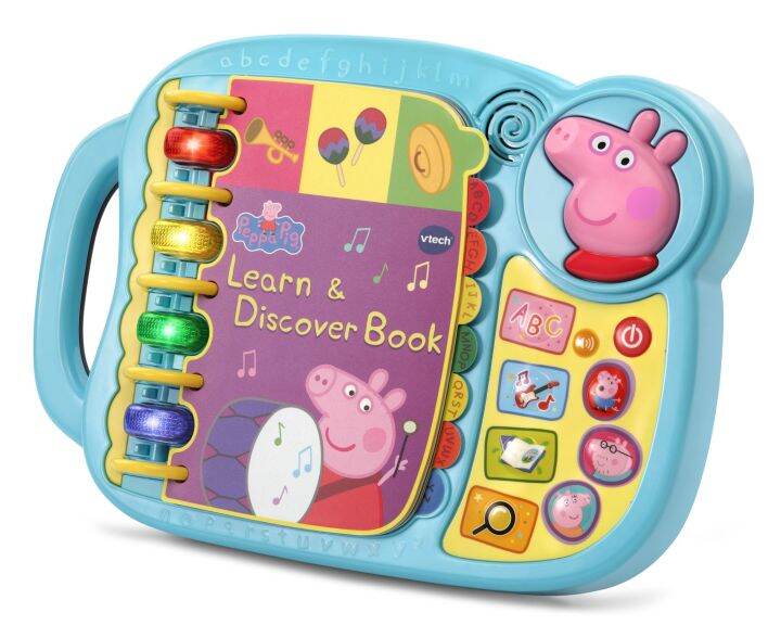 นำเข้า-หนังสือกิจกรรมvtech-peppa-pig-learn-and-discover-book-great-gift-for-kids