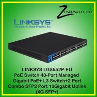 Linksys Business LGS552P 48-Port Gigabit PoE+ (375W) Managed Switch + 2x Gigabit SFP/RJ45 Combo Ports + 2x 10G SFP+ Ports