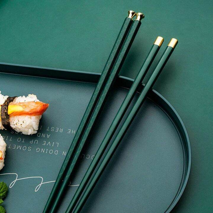 5pairs-5pairs-high-quality-chinese-non-slip-chopsticks-japanese-sushi-alloy-reusable-chopsticks