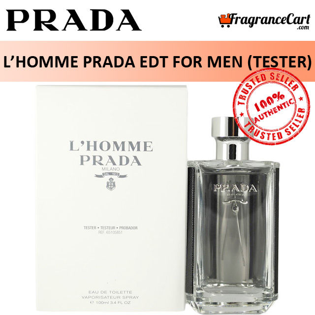 Prada L'Homme Prada EDT for Men (100ml Tester) Eau de Toilette LHomme Milano  [Brand New 100% Authentic Perfume/Fragrance] 