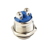 12V 16mm Metal Waterproof Push Button Momentary On Off Horn Switch Start Brass Waterproof Contactor Relay Control Switch