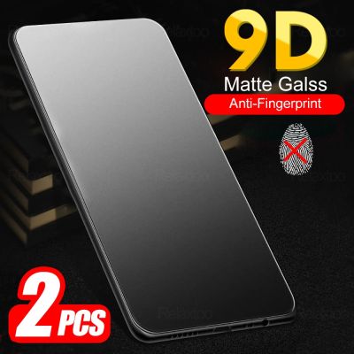 [spot goods]กระจกเทมเปอร์สีด้าน2ชิ้นสำหรับ iPhone 11 12 Pro Mini 13 14ตัวป้องกันหน้าจอ Max บน7 8 6S Plus XR XS X SE 2 3
