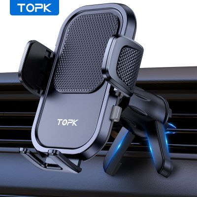 TOPK D40-S ที่วางโทรศัพท์ในรถเมาท์,[อัพเกรดรองรับ Ftion] ช่องแอร์แท่นวางสำหรับรถโทรศัพท์มือถือตะขอโลหะสำหรับโทรศัพท์ทุกรุ่น
