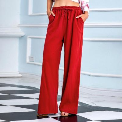 High Waist Soft Comfort Women Pants 2023 Casual Summer Slacks Pants Women High Quality Loose Full Length Long Trousers Female