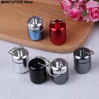 Metal Mini Waterproof Alloy Pill Box Case Bottle Cache Drug Holder Container Keychain Medicine Box Health Care For Travel HOT Medicine  First Aid Stor