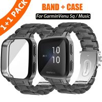 Przezroczysty pasek z żywicy ochraniacz na drążek skrzyni biegów dla Garmin Venu Sq muzyka bransoletka dla Garmin Venu Sq Watch Band pełny pokrowiec ochronny