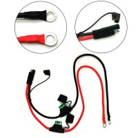 SAE to O Ring Terminal Harness with 30A Protection Fuse 2-Pin Quick Disconnect Plug10AWG 60CM SAE Battery Extension Cable