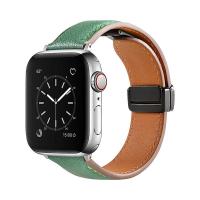 Suitable for applewatch strap leather magnetic buckle Huaqiangbei trend iwatch8se apple leather watch strap