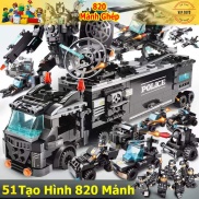 820 Mảnh 51 Tạo Hình - Bộ Đồ Chơi Lắp Ghép Mô Hình LEGO Xe OTO SWAT ,ROBOT