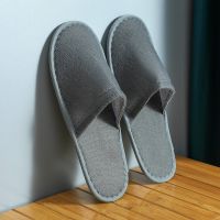 5 Slippers Men Hotel Disposable Shoes Business Spa Guest Indoor Folding