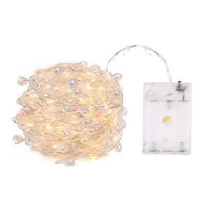 &nbsp;LED Pearl Copper Wire String Lights 2M 5M 10M Battery Power Garland Home DIY Fairy Lamps For Wedding Party Holiday Gifts Fairy Lights