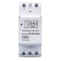 TOMZN Din Rail 2 Wire Weekly 7 Days Programmable Digital TIME SWITCH Relay Timer Control Time Relay AC 220V 30A