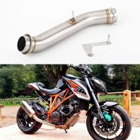 For KTM 1290 Super Duke R 2014 2015 2016 Escape Catalyst Delete Decat Pipe Motorcycle Exhaust Muffler Link Pipe Haberdashery