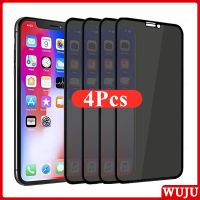 WUJU 1-4Pcs Best 9H Full Privacy Tempered Glass for iPhone 11 12 13 Pro Max X XS MAX XR 6 6S 7 8 Plus SE Anti Spy Screen Protector Privacy Tempered Glass High Definition