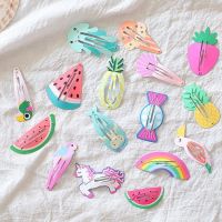 【cw】 2 Watermelon Fruit Hairpins Hair Accessories Children Headwear Baby Headdress