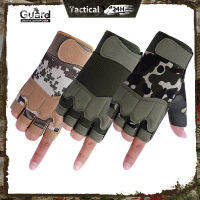 【GUARD】ใหม่ผู้ชายยุทธวิธีถุงมือทหารกองทัพยิง Fingerless ถุงมือ Anti Slip กองกำลังพิเศษ Paintball จักรยาน Gloves