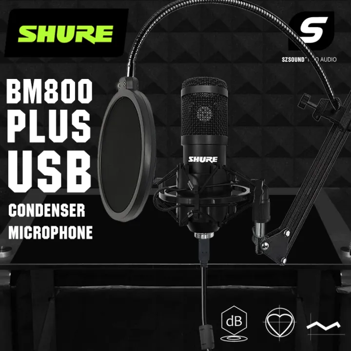 Shure BM800plus USB condenser microphone plus stand Professional