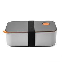 Lunch Box 1000ML with 2 Compartments Eco Friendly BPA Free Bento Box Hermetic Food Box Microwave Dishwasher Safe (Orange)