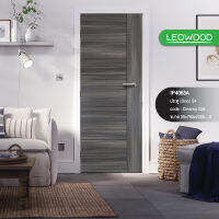 ประตูไม้เคลือบเมลามีน สี Cinereo Oak Series4 ขนาด 3.5 x 70 x 220 cm I Leowood