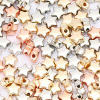 200pcs 6X3mm CCB Charm Star Beads Pentagram Loose Spacer Beads For Jewelry Making Diy Bracelet Necklace Handmade Accessories DIY accessories and other