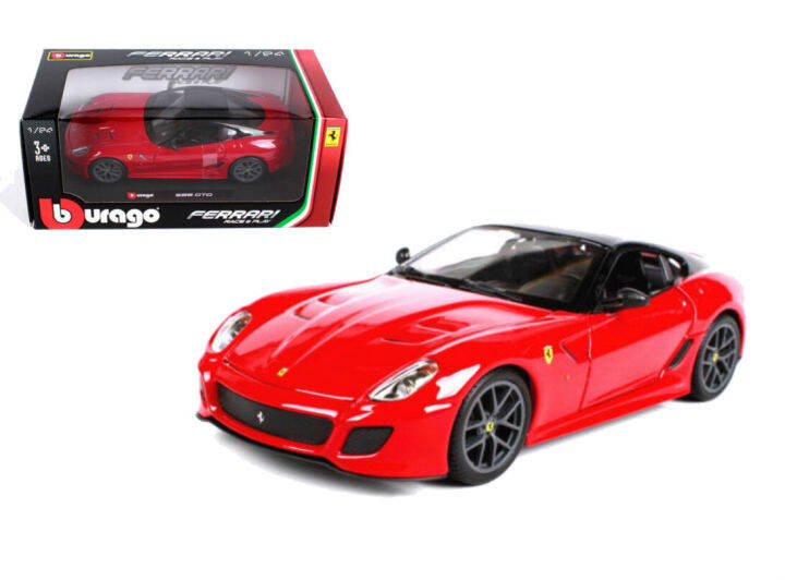 โมเดลรถแข่ง-bburago-ferrari-599-gto-no-18-26019-อัตราส่วน-1-24-จำลองเหมือนจริง-โมเดลของเล่นรถยนต์ในงานอดิเรกน่าเก็บสะสม