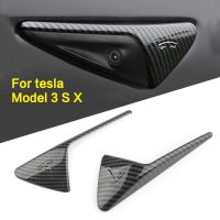 2Pcs/Set For Tesla Model 3 Y S X Model3 Side Camera Carbon Fiber ABS Protection Cover For Tesla Model Three Accessories